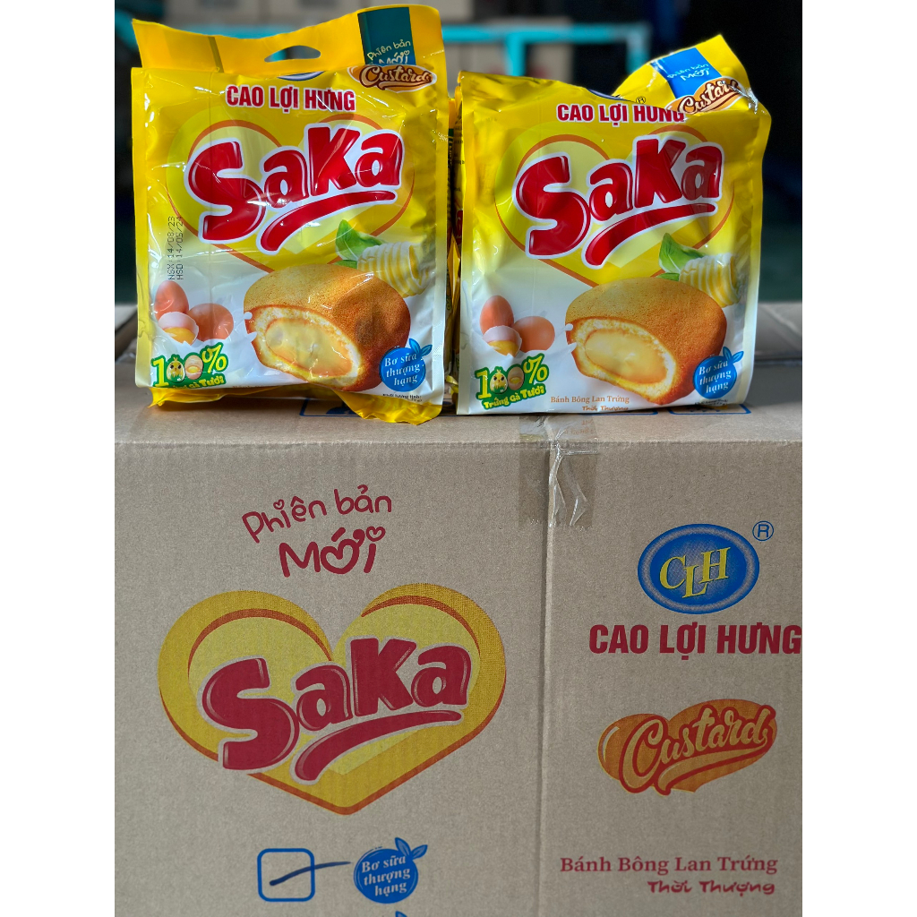 BỊCH 10 CÁI, KHAY 16 CÁI, Bánh Bông Lan Saka 2 vị Dâu và Bơ sữa, Giá rẻ siêu hời, Bách Hóa Anh Thư,SỈ THÙNG