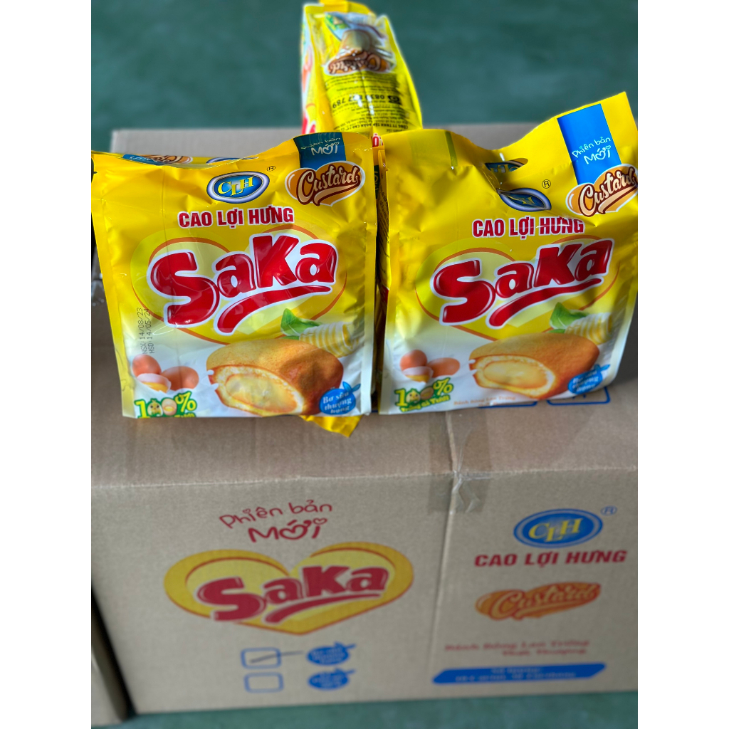 BỊCH 10 CÁI, KHAY 16 CÁI, Bánh Bông Lan Saka 2 vị Dâu và Bơ sữa, Giá rẻ siêu hời, Bách Hóa Anh Thư,SỈ THÙNG