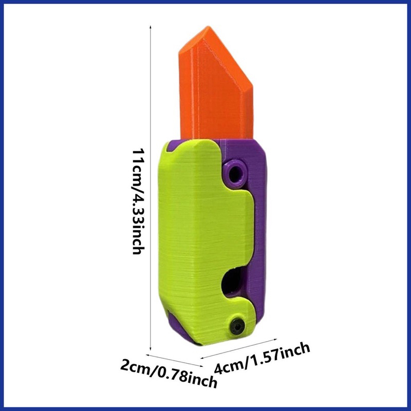 Đồ Chơi Dao Cà Rốt Vô Tri Mini Gấp Gọn Hot Hit, Dao Hoạt Hình Đồ Chơi Giảm Căng Thẳng