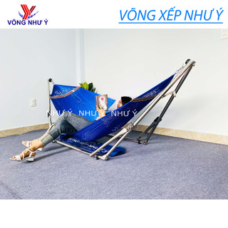  Võng xếp khung inox 100% tròn cao cấp Như Ý dày chắc chắn lưới võng gấp gọn dài rộng 2 lớp nhiều màu sang trọng đẹp 