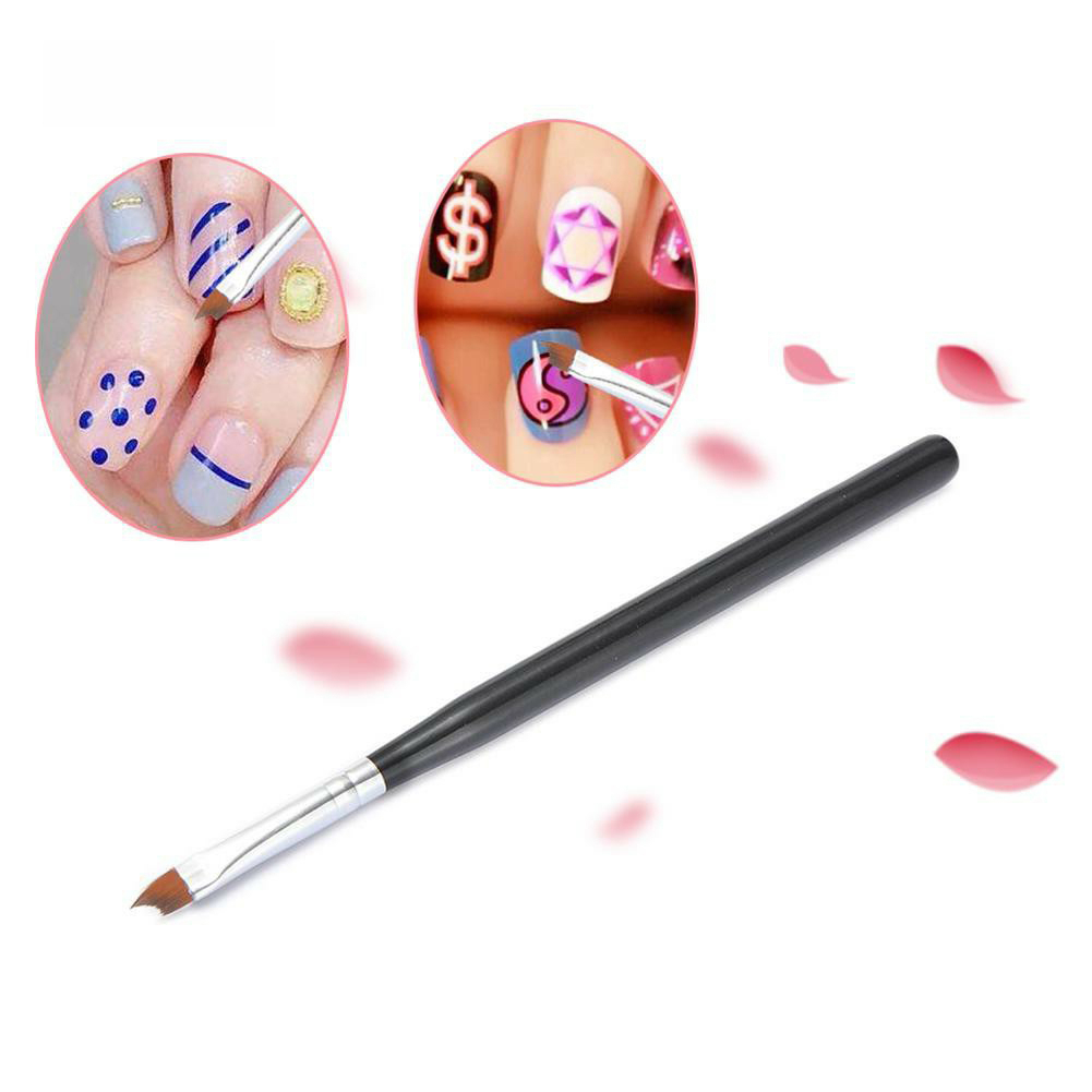 Cọ dặm omber cán gỗ, cọ phen khuyết, cọ phen vát cán gỗ chăm sóc trang trí móng làm đẹp nail shop HNnail