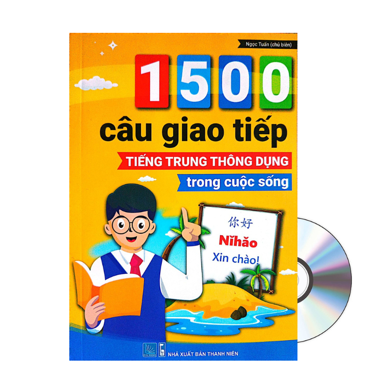 Sách- 1500 câu giao tiếp tiếng Trung thông dụng trong cuộc sống + DVD tài liệu