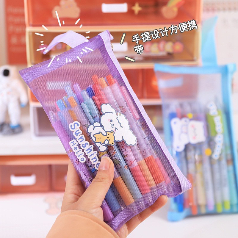 Túi Ziper Cute đựng viết - đồ dùng mỹ phẩm