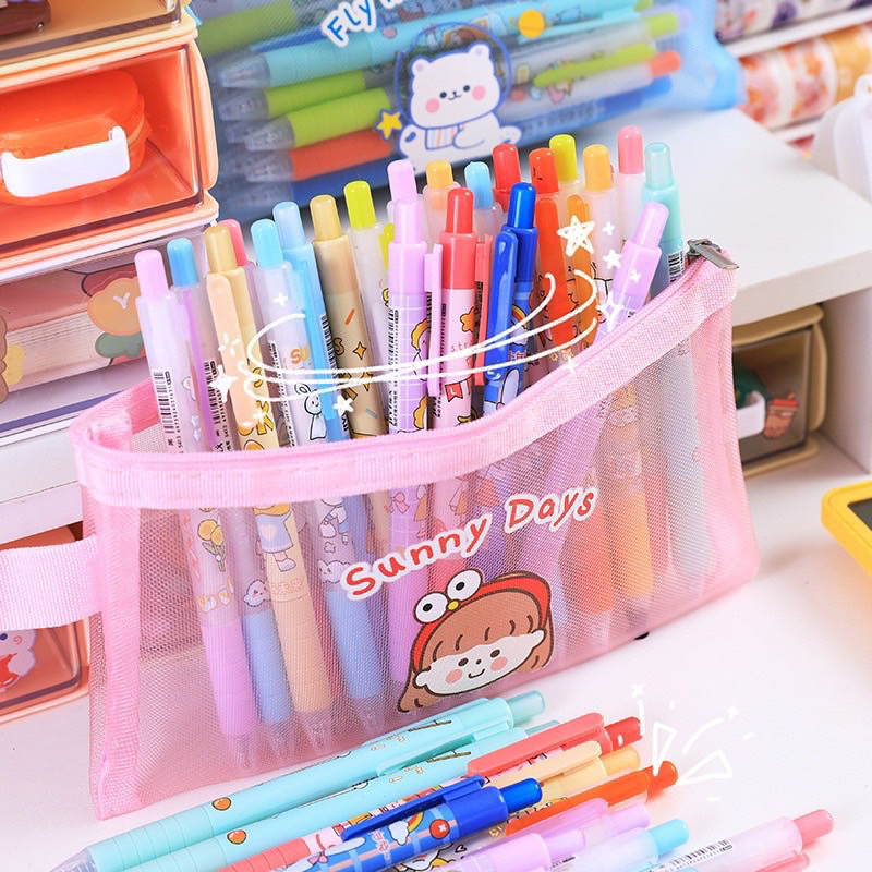 Túi Ziper Cute đựng viết - đồ dùng mỹ phẩm