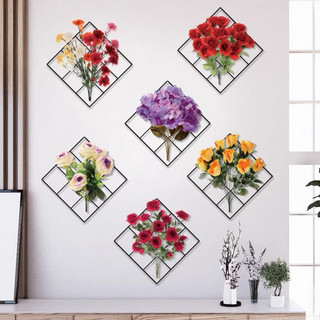 Decal dán tường khung hoa trang trí phòng khách