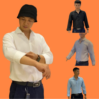 Áo sơ mi Nam trơn, dài tay nhiều màu | Chất lụa Thái, co giãn nhẹ, cổ mềm, mặc mát, thoải mái, kiểu dáng trẻ trung