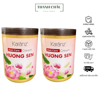  HẤP DẦU HƯƠNG SEN KARANZ HAIR CARE CREAM  1000ML  DƯỠNG CHẤT PHỤC HỒI TÓC HƯ TỔN 