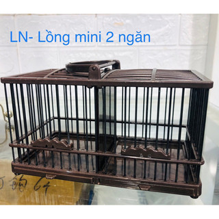 Lồng mini 2 ngăn ép mộc dòng chim khuyên, hút mật, sâu