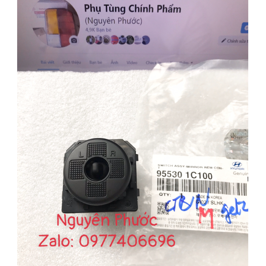 Công tắc chỉnh gương/kính chiếu hậu HYUNDAI GETZ: Hàng xịn chính hãng 955301C100