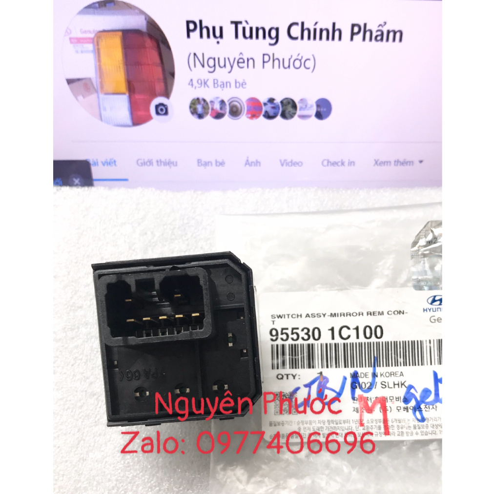 Công tắc chỉnh gương/kính chiếu hậu HYUNDAI GETZ: Hàng xịn chính hãng 955301C100