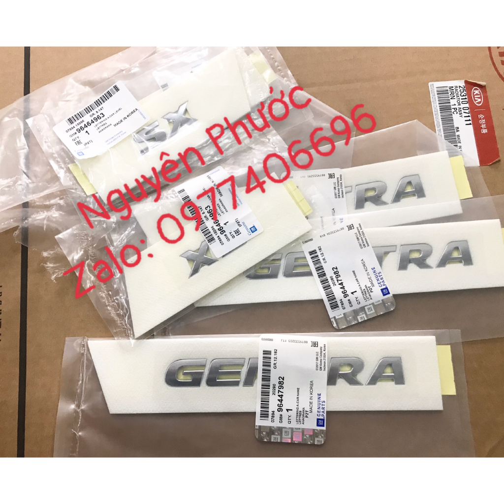Logo chữ GENTRA/ Hàng chính hãng GM: 96447982