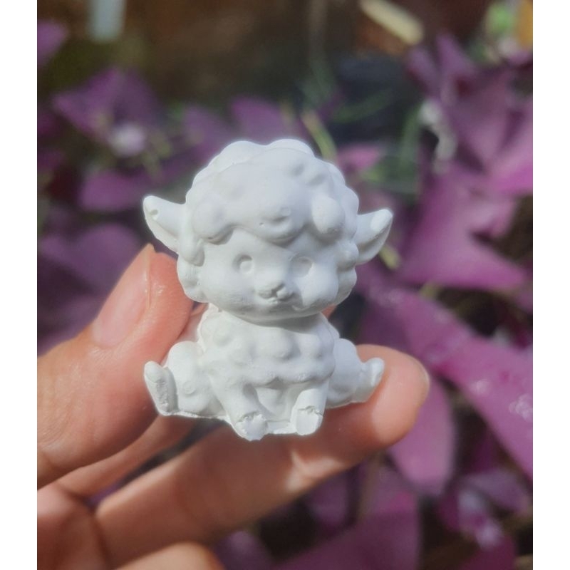 TƯỢNG TÔ MÀU HÌNH CON CỪU. Saze mini.