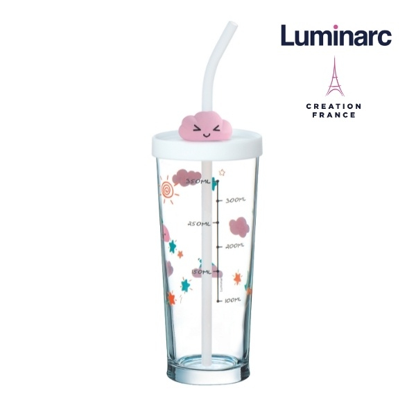 Ly Thủy Tinh Luminarc Lille Scale Clouds Đổi Màu Có Nắp 425ml - L9887 | Phân Phối Chính Hãng