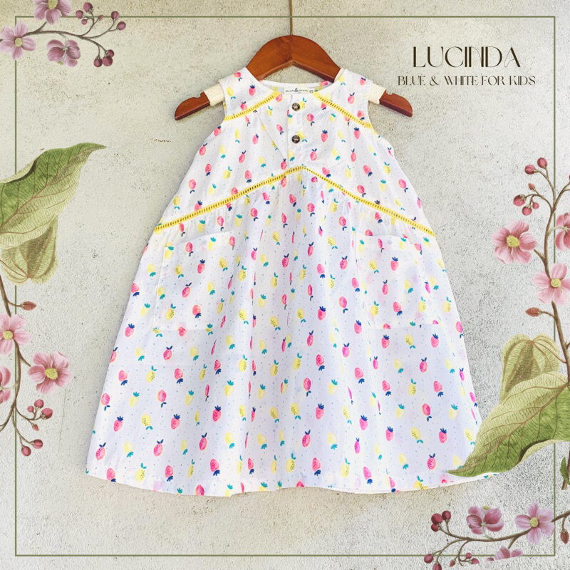 Váy đầm cho bé gái, sát nách ren nối tầng xoè, 2 màu, thô cotton mềm mát