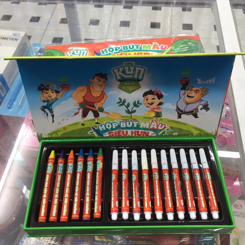 Hộp Bút tô màu - Bộ 16 chị tiết cho bé yêu