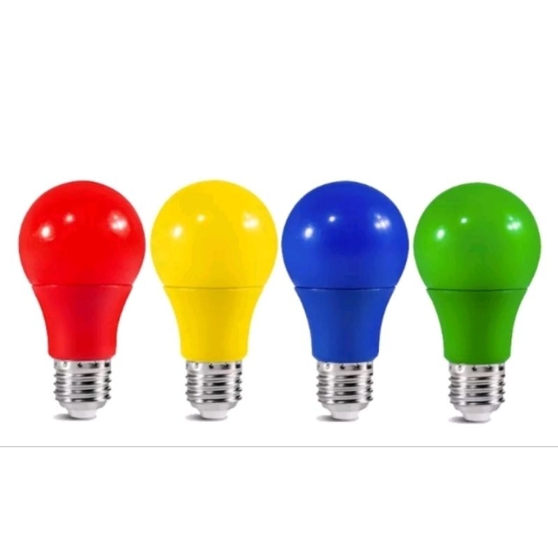 Bóng đèn led tròn SẮC MÀU, BÓNG TRỨNG  Asia ĐT3 3W, ÁNH SÁNG ĐỎ VÀNG, XANH DƯƠNG, XANH LÁ