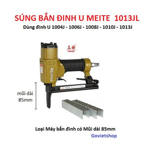 Máy bắn đinh u 1013 jl mũi dài 85mm, meite, súng bắn đinh gỗ bằng hơi nạp đinh ghim j1004 -j1006 - j1008 - j1010 - j1013