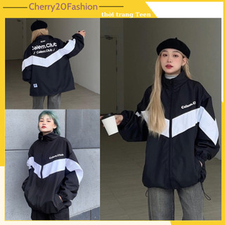 Áo khoác dù in chữ nổi bật 2 mặt trước sau, Áo khoác dù nam nữ form dangs rộng unisex thời trang cá tính tuổi teen