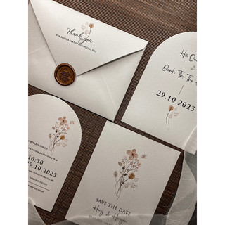 THIỆP SAVE THE DATE HOA - DẬP NỔI
