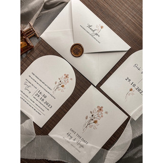 THIỆP SAVE THE DATE HOA - DẬP NỔI