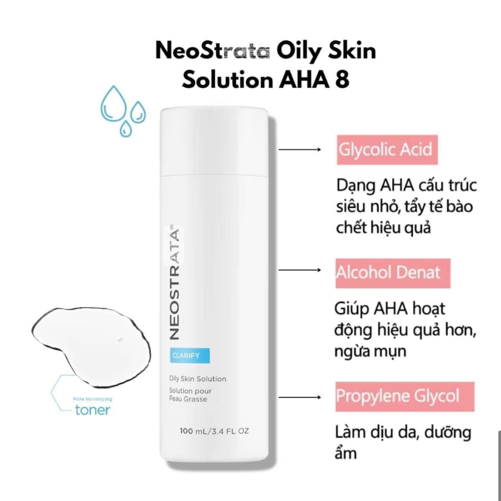 Tẩy da chết hóa học NeoStrata Oily Skin Solution 8 AHA