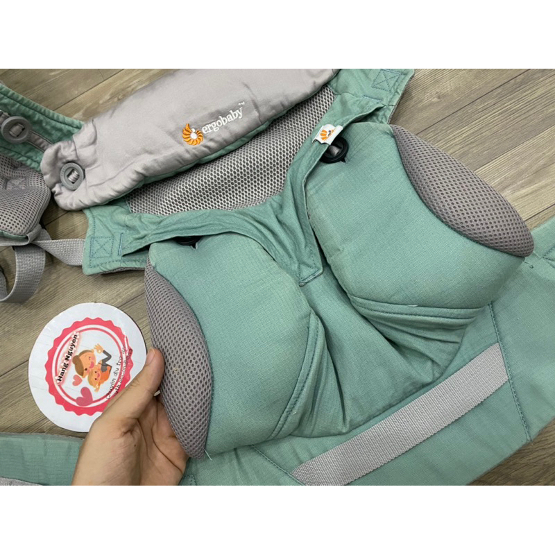 Địu trợ lực 4 tư thế auth 2hand xanh mint