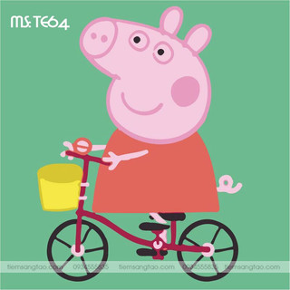 Tranh tô màu số hóa Madoca có khung 20x20cm hoạt hình và Peppa Pig