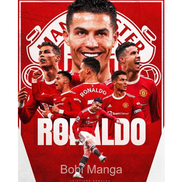 Tranh dán tường trang trí phòng khách hình Siêu sao bóng đá Ronaldo mới nhất Ms 656