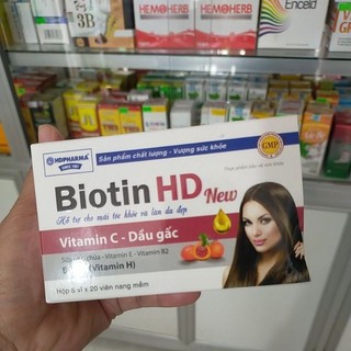 BIOTIN HD_  Giảm rụng tóc, giúp tóc chắc khoẻ và làn da sáng.