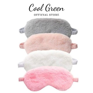 Miếng bịt mắt khi ngủ giả lông mềm mịn che mắt nhẹ nhàng thoải mái Cool Green shop