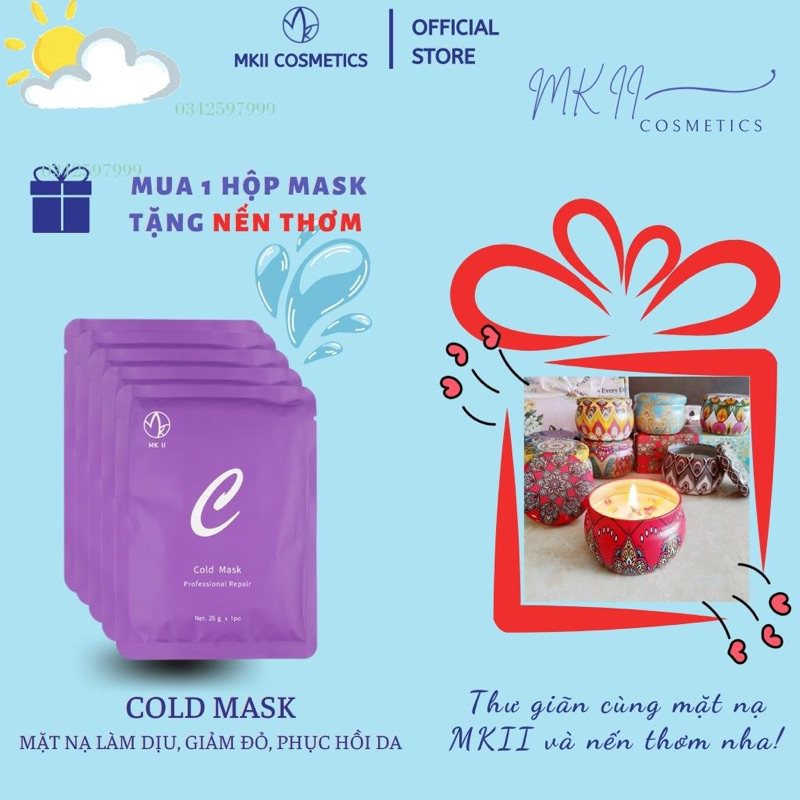 Mặt nạ COLD MASK giảm đỏ, phục hồi MK II COSMETICS VIỆT NAM