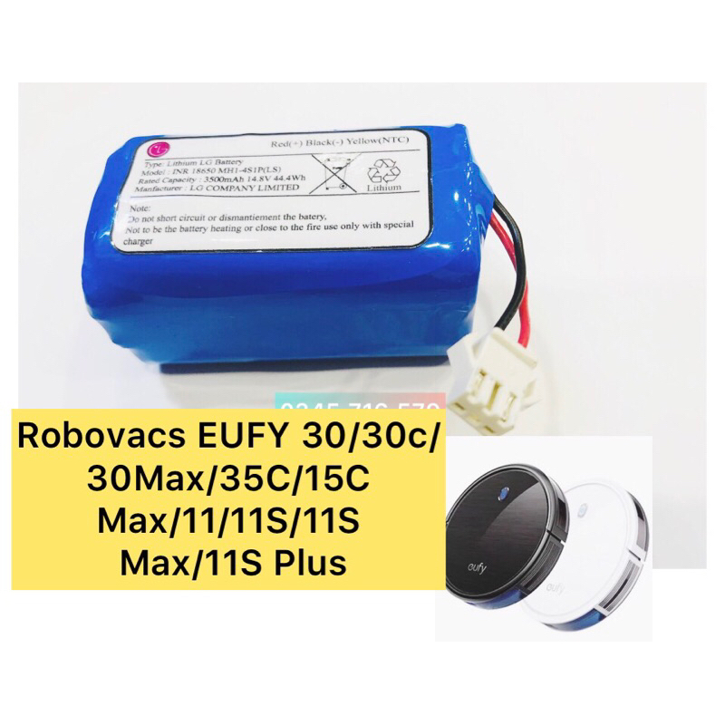 Pin LG 3500mAh nâng  cấp cho  Robot hút bụi Robovac Eufy 30/30c/ /30Max/35C/15C Max