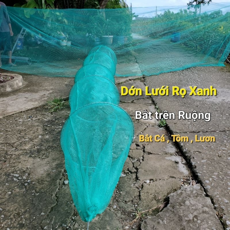 DỚN LƯỚI RỌ LỖ 3li, Dài 3m, 5 vành chì 40cm, chặn sông, trên đồng cá, tôm, lươn, lòng tong.