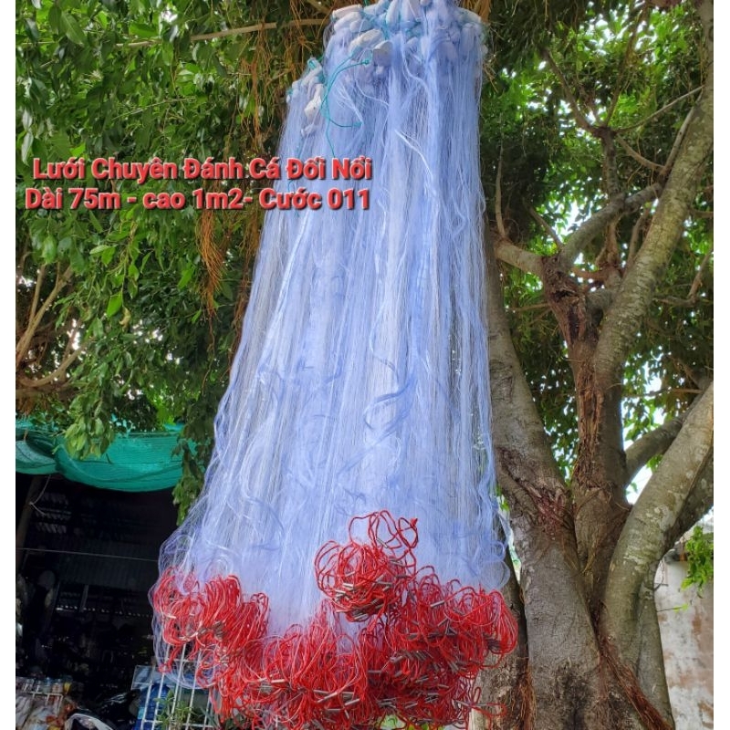 ,Phao TO, Dài 75m, Cao 1m2, Nặng 1.7kg, Cước lưới 011., Đánh biển và Sông