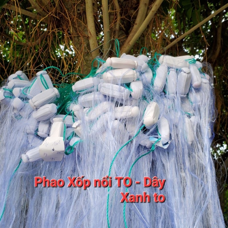 ,Phao TO, Dài 75m, Cao 1m2, Nặng 1.7kg, Cước lưới 011., Đánh biển và Sông