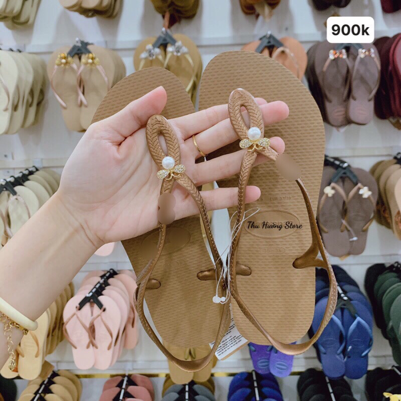 Sandals Nữ Chính Hãng Luna Gold Đính Charm