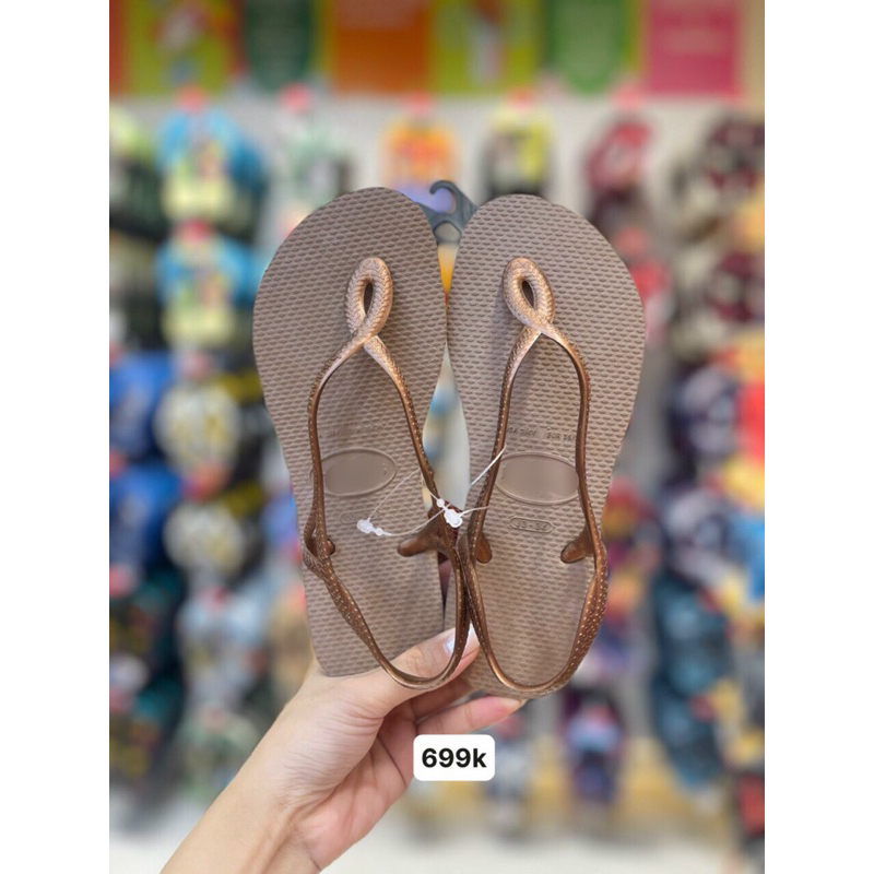 Sandals Nữ Chính Hãng Luna Gold Đính Charm
