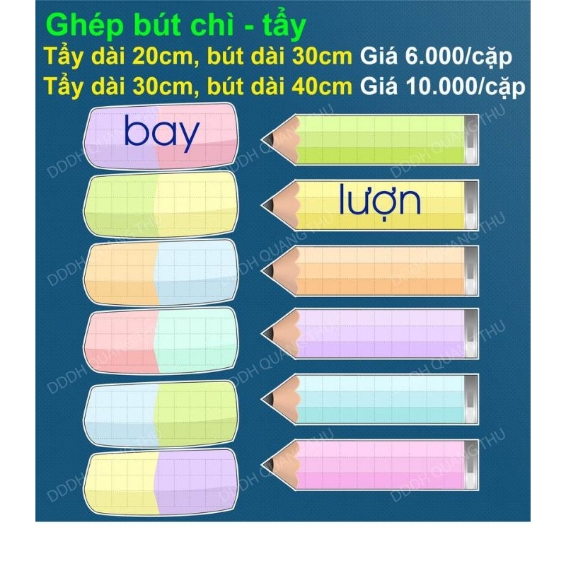 [Đồ dùng dạy học] Ghép bút chì- tẩy
