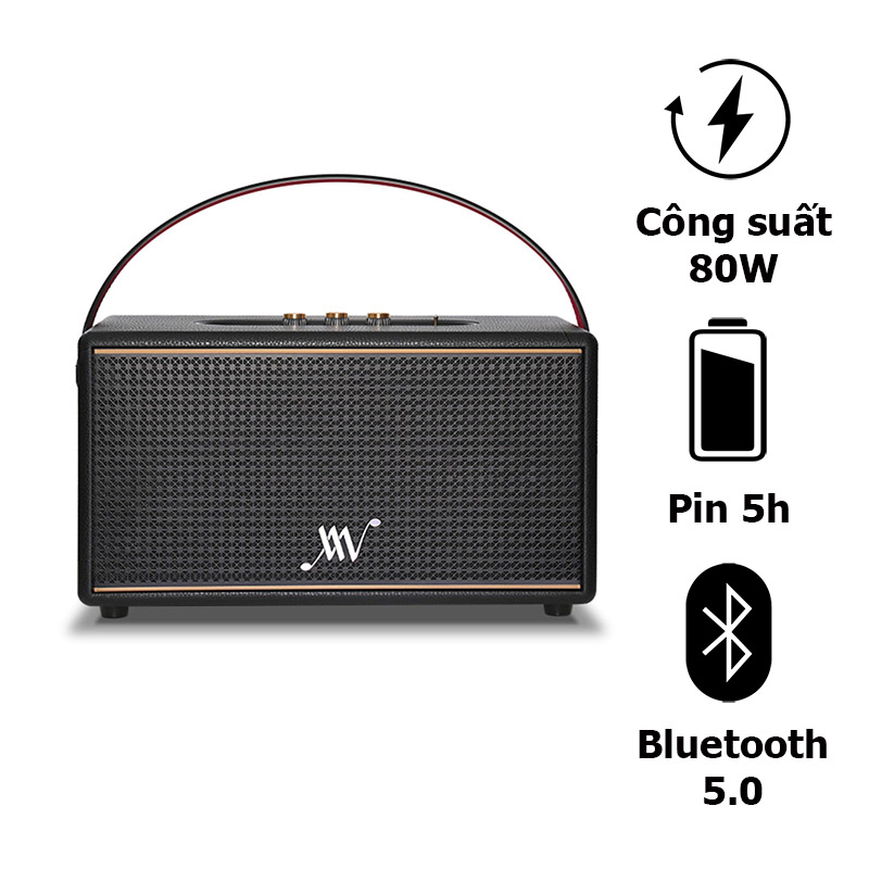Loa Alpha Works Classic V80 Chính Hãng, Công Suất 80W, Pin 5h, Bluetooth, AUX, USB