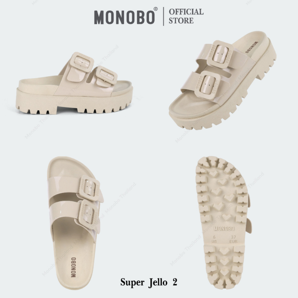 Dép Thái Lan Nữ MONOBO SUPER JELLO Hai Quai Ngang Đế Cao Nhập Khẩu
