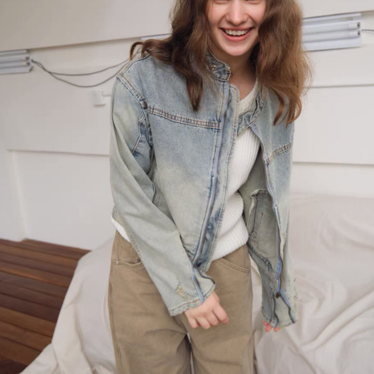 Frenzy denim cycler jacket  | dsoutfit