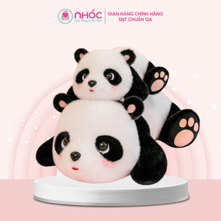 Thú bông Gấu Trúc Menglan lông xù nằm bông cao cấp - NHÓC