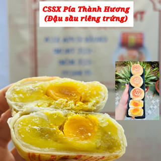 (Lò sản xuất) Bánh pía Đậu sầu riêng trứng Thành Hương- Pía gói giấy xưa truyền thông
