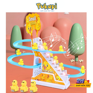 Đồ Chơi Vịt Leo Cầu Thang Vịt Leo Thang Con Vịt Cầu Trượt Bộ Vịt Leo Thang Có Nhạc Vịt Vàng - Đồ Chơi Cho Bé PUKAPI