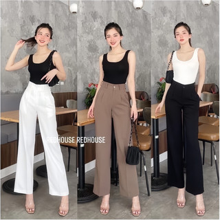 Quần tây nữ ống rộng suông 1 cúc vải mềm mịn không nhăn M188