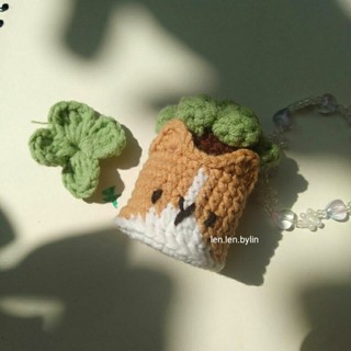 Chậu cây cún xương rồng len handmade lenlenbylin
