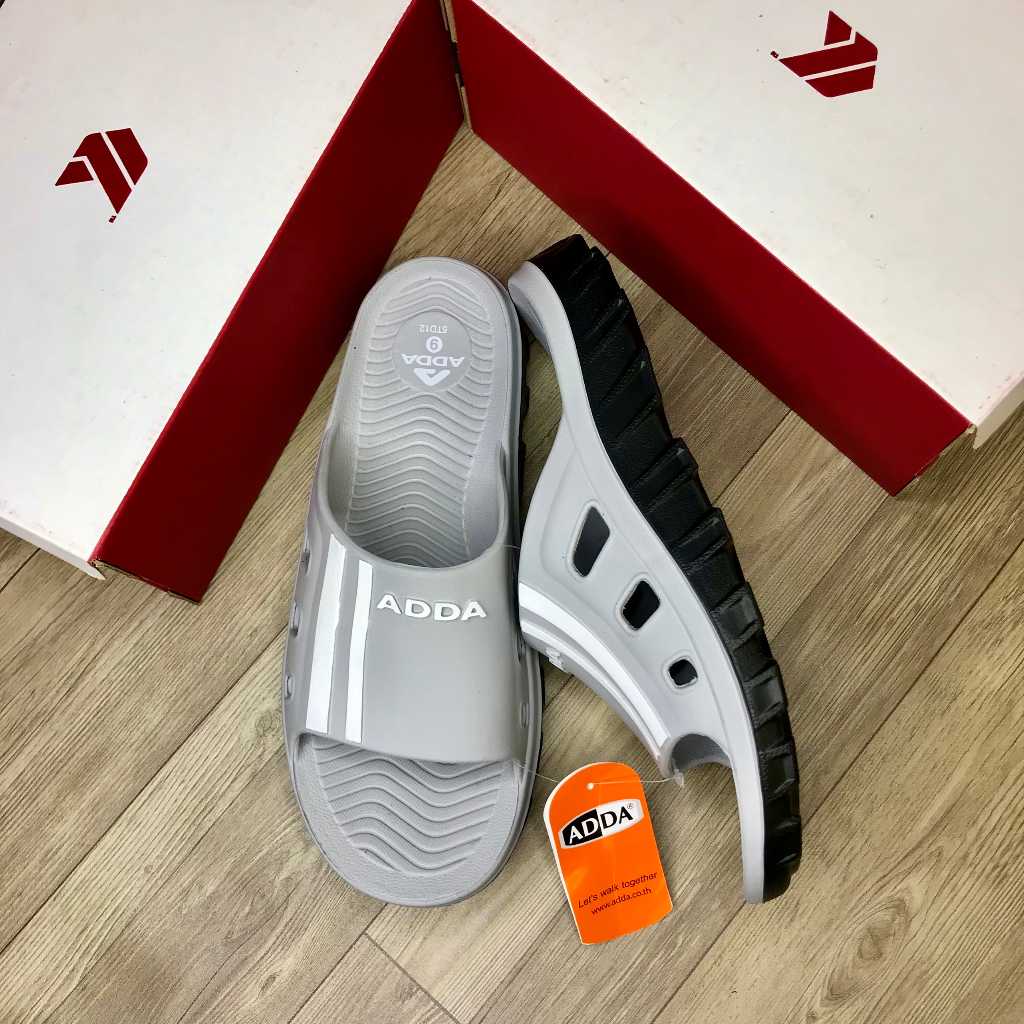 Dép Thái Lan Nam Quai Ngang ADDA 5TD12 Đúc Nguyên Khối Siêu Nhẹ