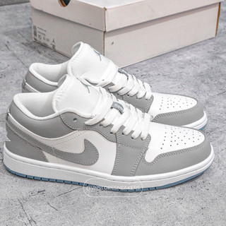 Giày Sneaker Jordan 1 Low Wolf Grey Xám trắng cổ thấp - Bản Best