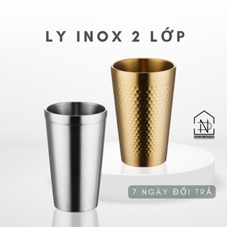 Ly Inox 304 Cao Cấp Giữ Nhiệt 2 Lớp Dày Dặn 350-450ml Hàn Quốc | Nhiều Mẫu Dùng Trong Bar, Nhà Hàng, Khách Sạn