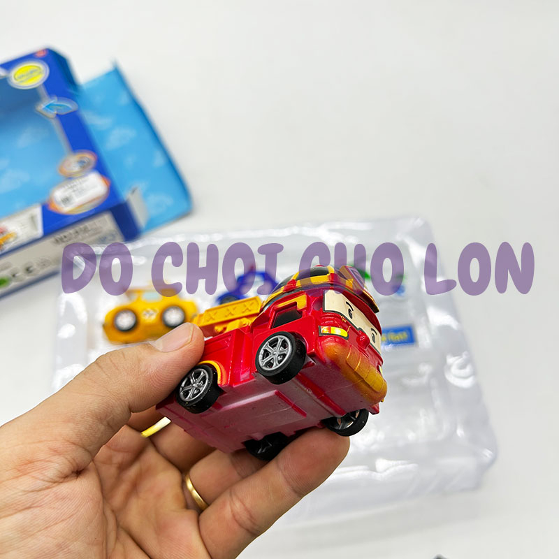 Hộp đồ chơi 6 xe ô tô Robocar Poli chạy trớn P4-1 bằng nhựa